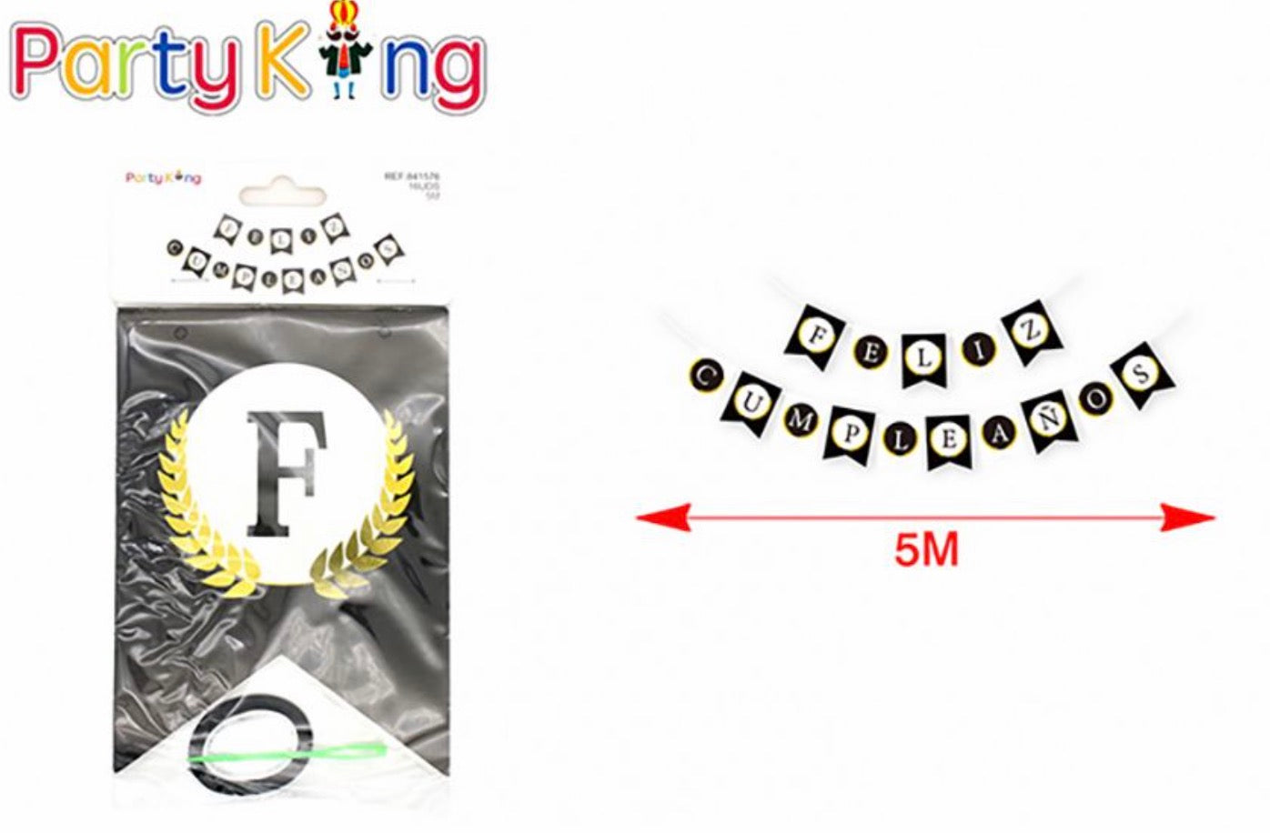 GUIRNALDA FELIZ CUMPLEANOS 5M 17PCS