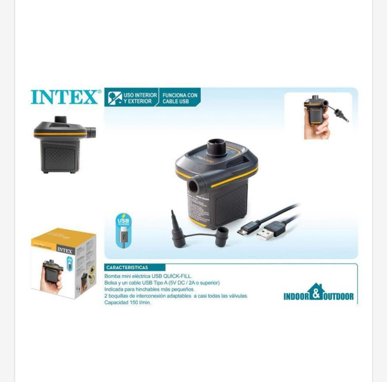 MINI BOMBA ELECTRICA USB QUICK FILL