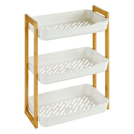 Estante rectangular blanco