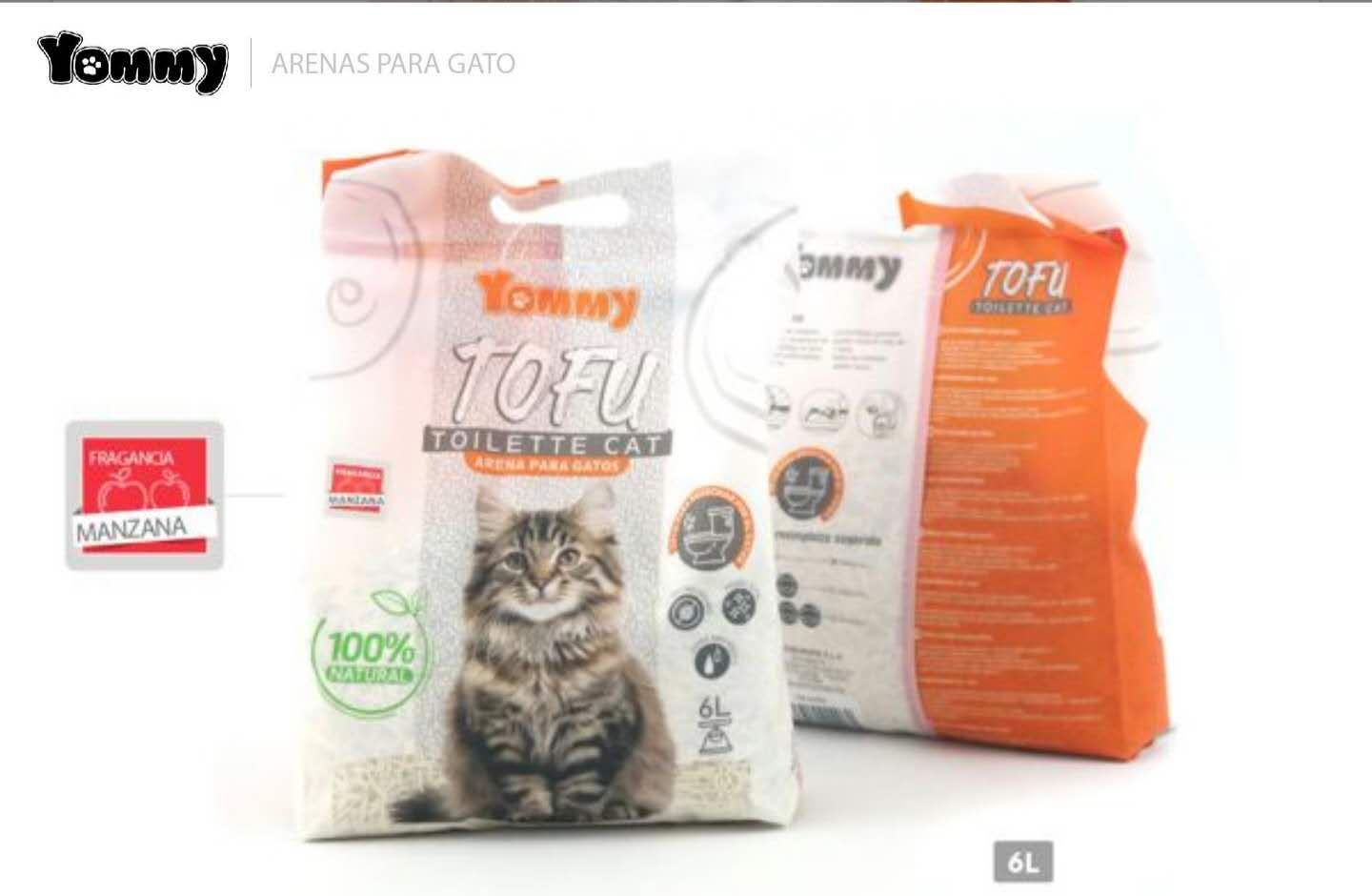 ARENA PARA GATOS DE TOFU 6L