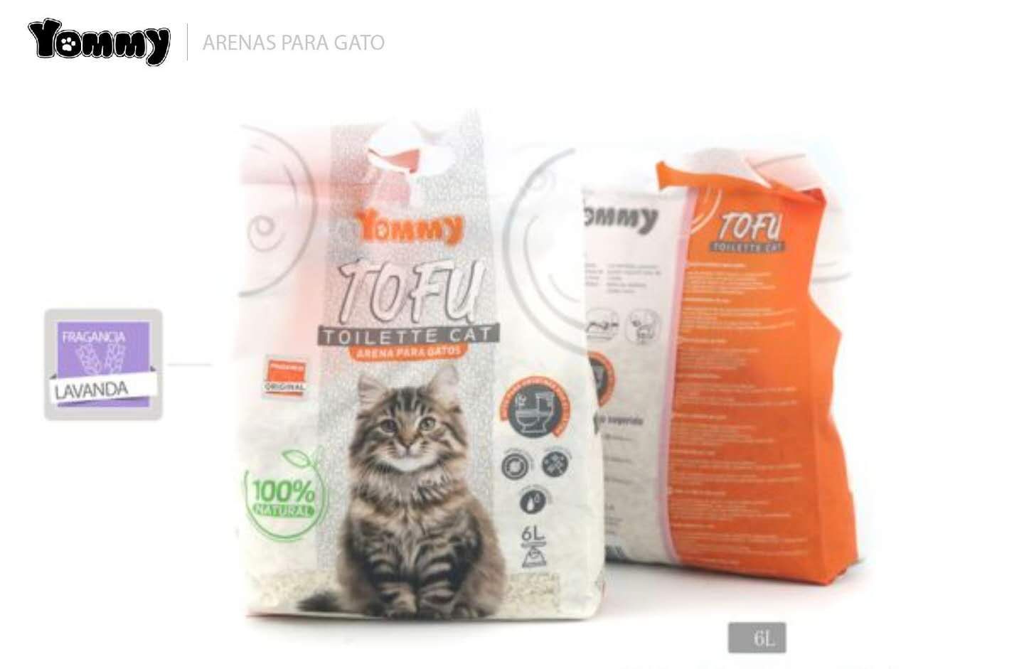 ARENA PARA GATOS DE TOFU 6L