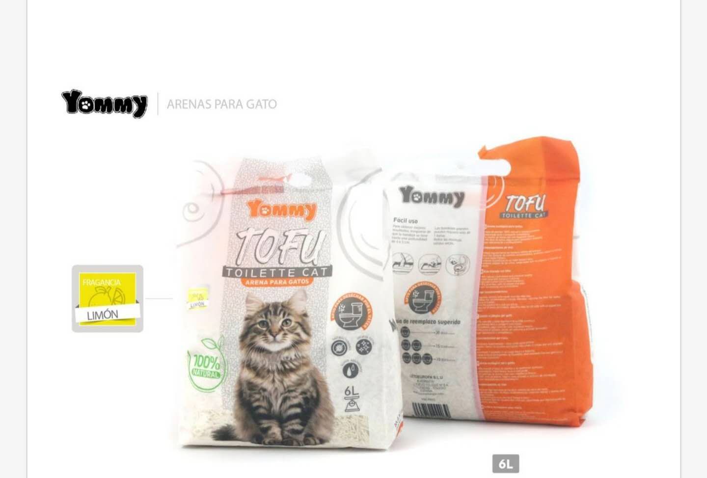 ARENA PARA GATOS DE TOFU 6L