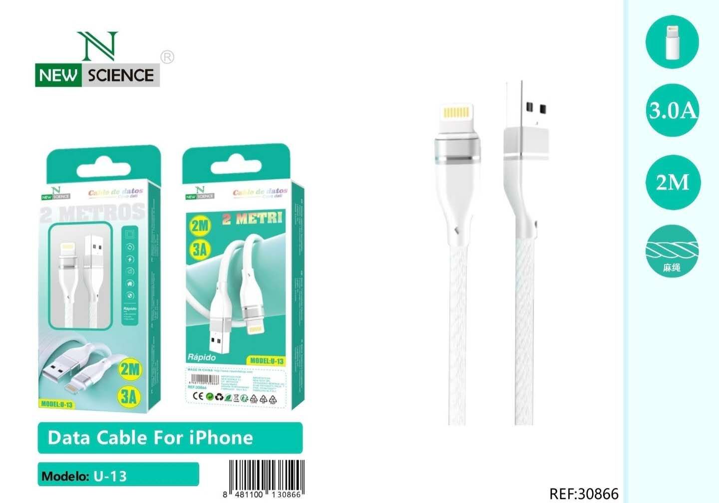 CABLE IPHONE 2M