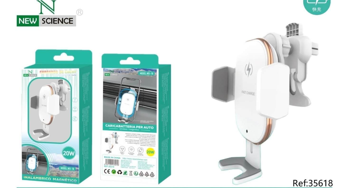 SOPORTE COCHE MAGNETICO CON CARGA OFERTA(BLANCO)