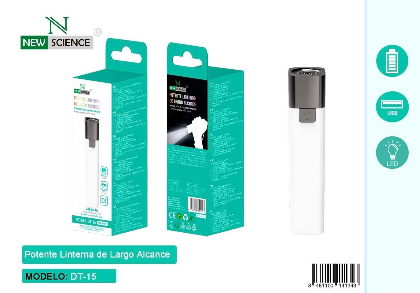 LINTERNA DE LARGO ALCANCE DT-15