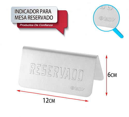 INDICADOR PARA MESA RESERVADO