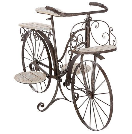 BICICLETA PORTAPLANTAS MADERA 59 CM DE ALTO