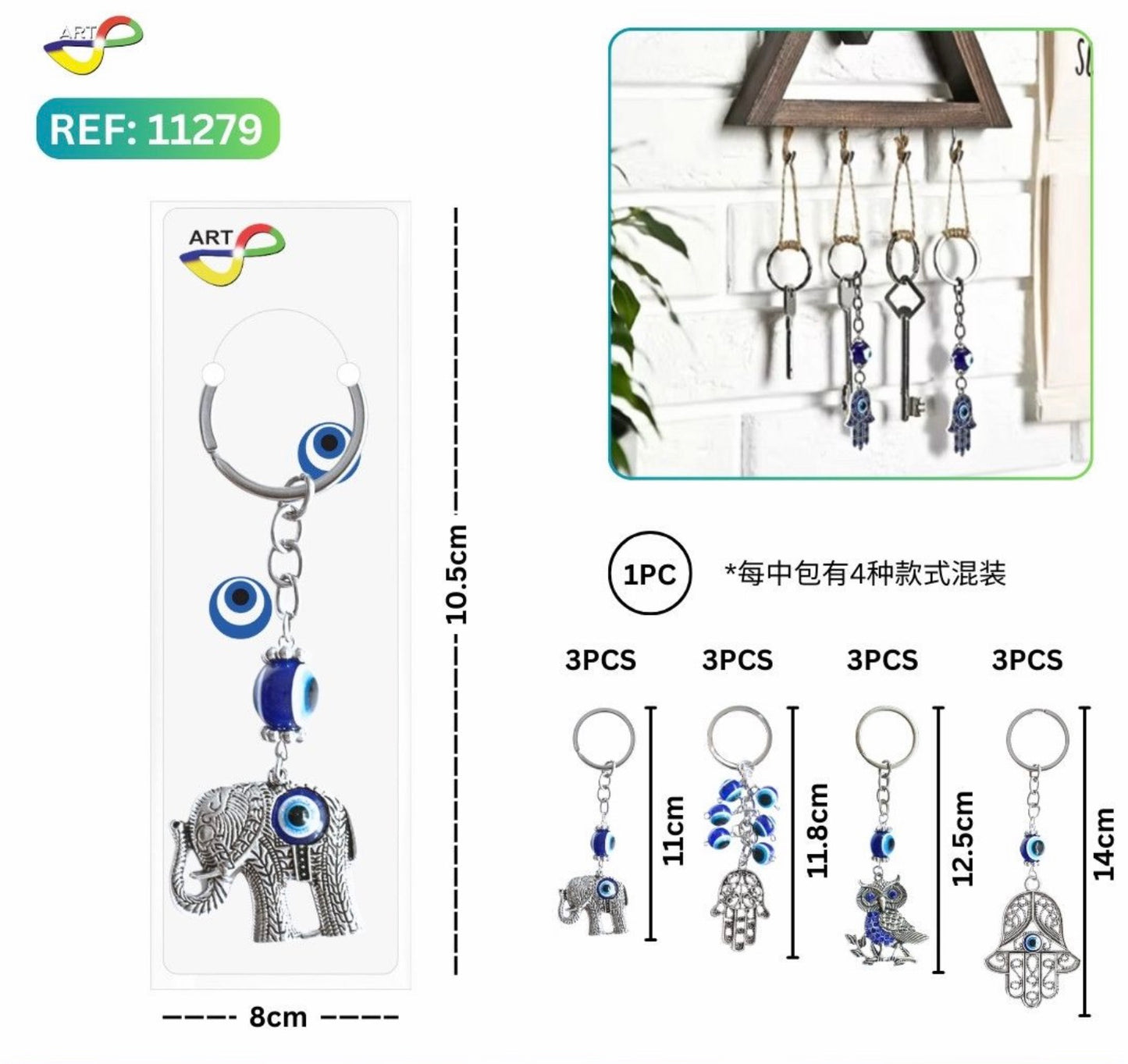 LLAVEROS 12PCS