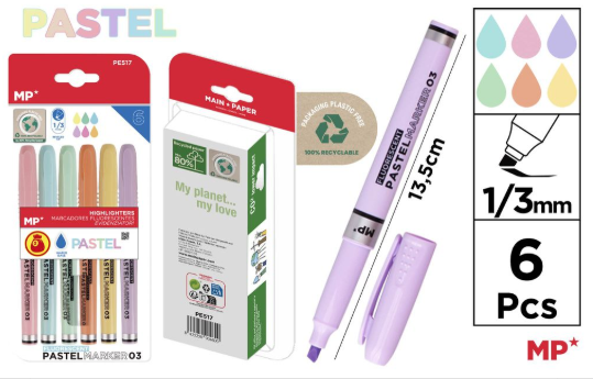 MARCADOR FLUORESCENTE 3 UDS. PACK AHORRO