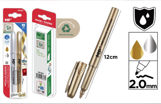 ROTULADOR METALIZADO ORO Y PLATA