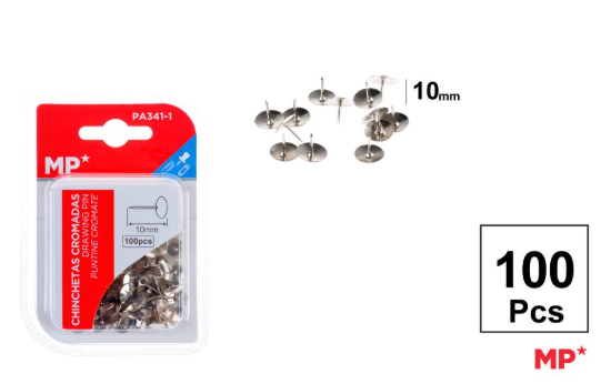 CHINCHETA CROMADA 10 MM 100 UDS.