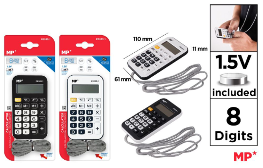 CALCULADORA SOLAR Y PILAS ROSA