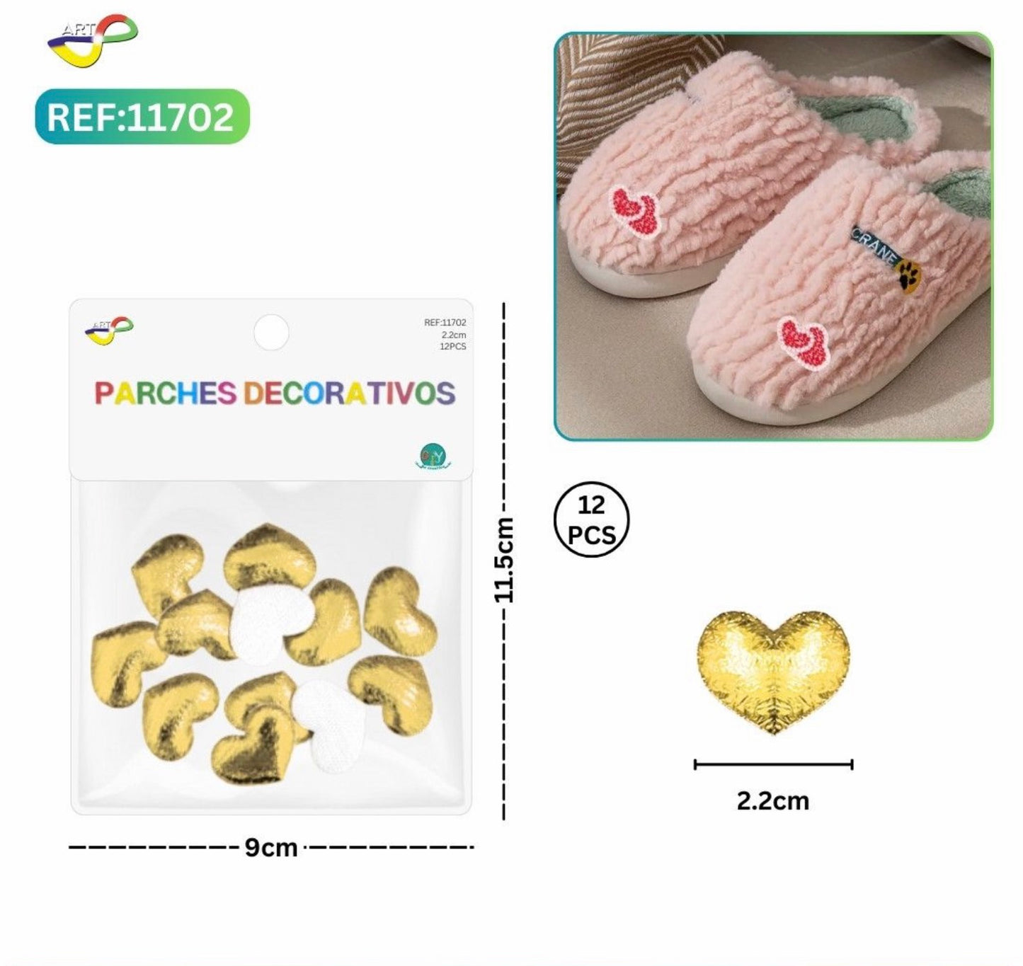 PARCHES DECORATIVOS 12PCS