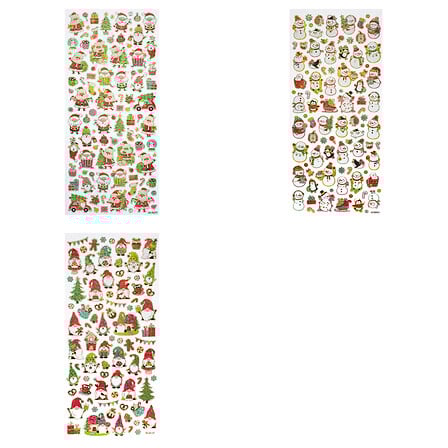 STICKER ST/SNOWMAN GNOME 3ASS