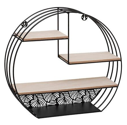 ESTANTE DE PARED MIRNA MADERA Y METAL NEGRO  39 CM DE LARGO