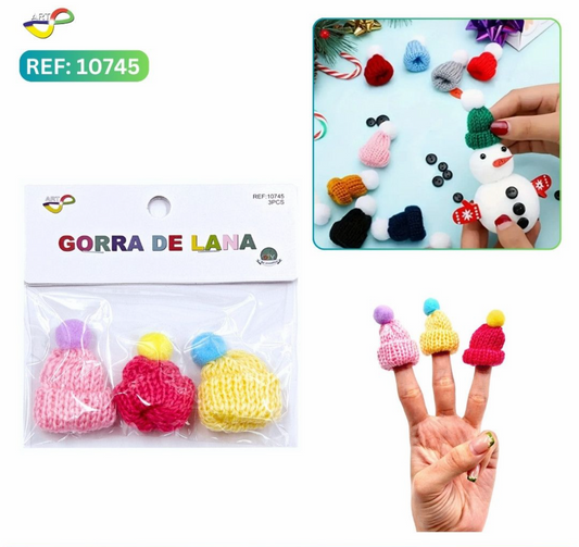 GORRA DE LANA 3PCS