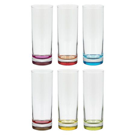 Juego de 6 vasos altos Colori
