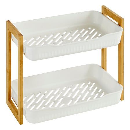 Estante rectangular blanco