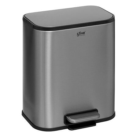 Papelera con pedal 5 l inox mate