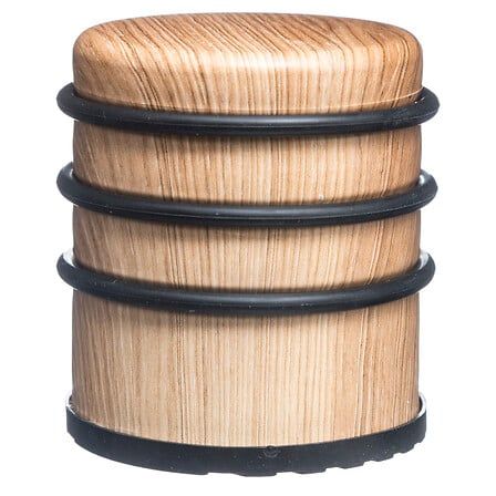 Tope de metal efecto madera para puerta