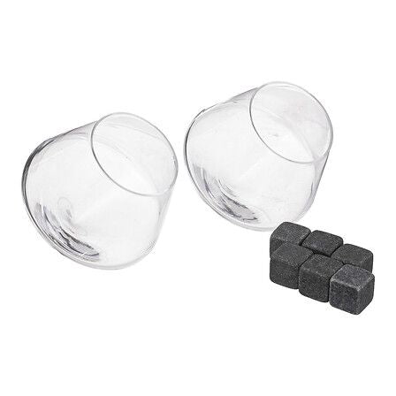 Juego de 2 vasos de whisky con piedra
