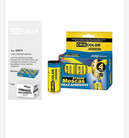 CAJA TIRAS ADH. ATRAPA MOSCAS 4PCS