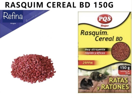 RATICIDA RASQUIN CEBO CEREAL 150GR