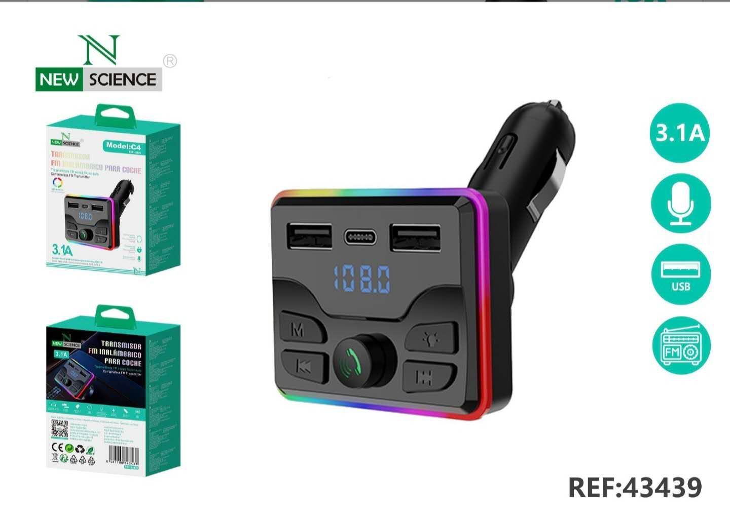 TRANSMISOR MP3 PARA COCHE C4