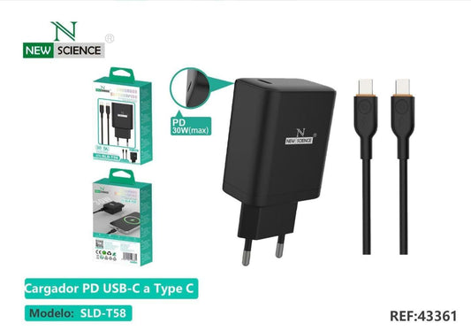 CARGADOR TIPO C-C 30W SLD-T58