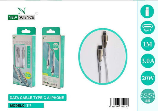 CABLE PD FOR IPHONE 3.0A 20W 1METROS