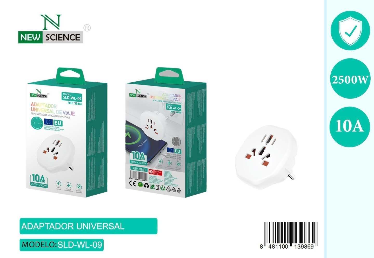 ADAPTADOR UNIVERSAL PARA EU 250V WL-09