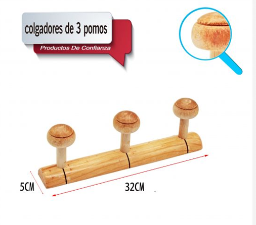 COLGADORES DE 3 POMOS