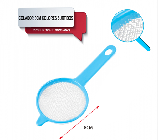 COLADOR 8CM COLORES SURTIDOS