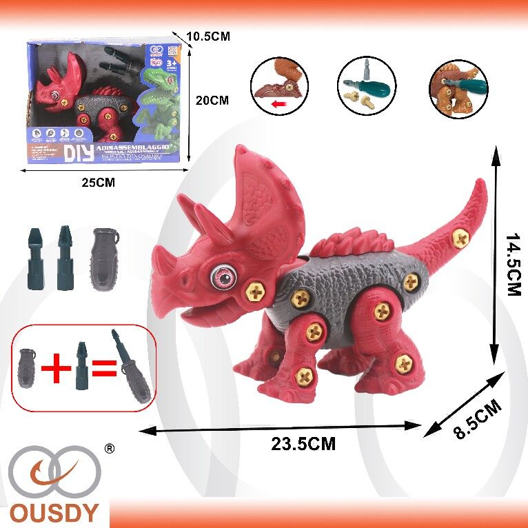 DINOSAURIO A FRICCION DIY TRICERATOPS