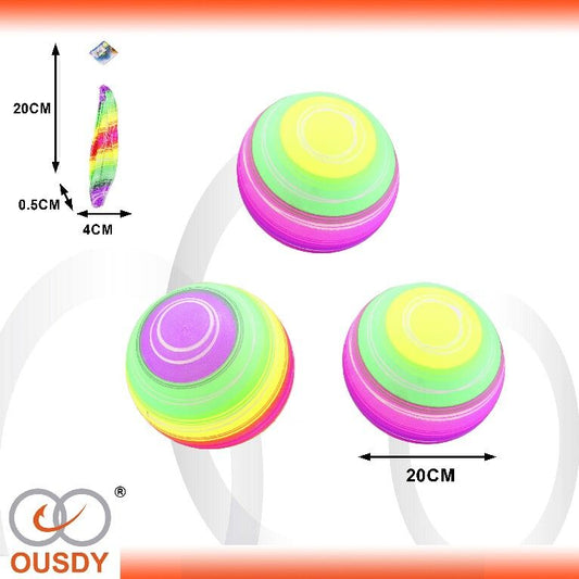 PELOTA FLUORESCENTE ARCO IRIS