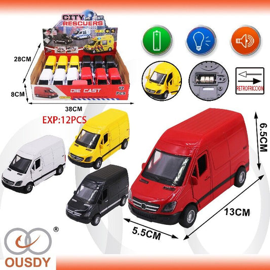 CAMION TRANSPORTE METALICO CON SONIDO Y LUZ