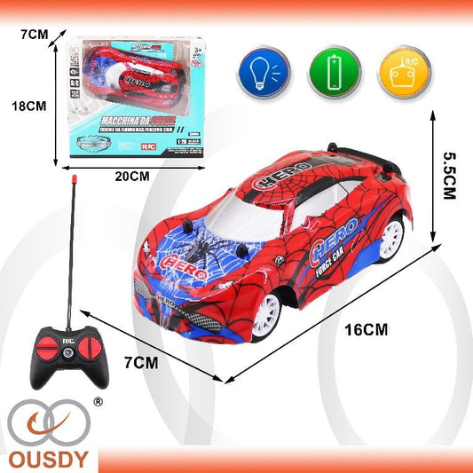 COCHE DEPORTIVO R/C CON LUCES ROJO