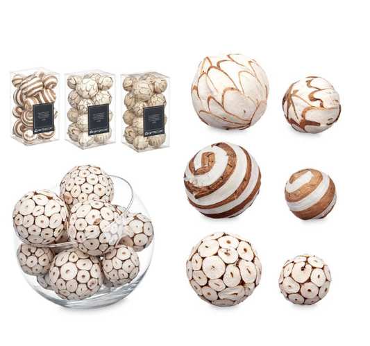 SET 16 BOLAS DECORACION 3 MODELOS SURT