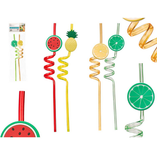 SET 2 PAJITAS FRUTAS SURT 2
