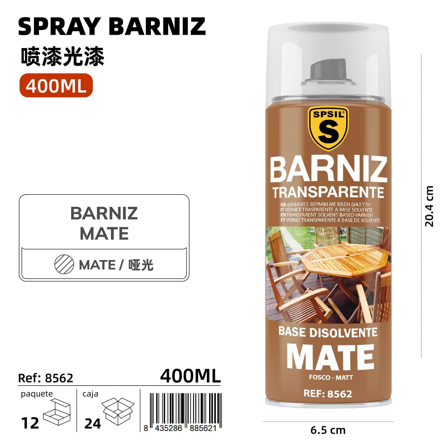 BARNIZ MATE 400ML