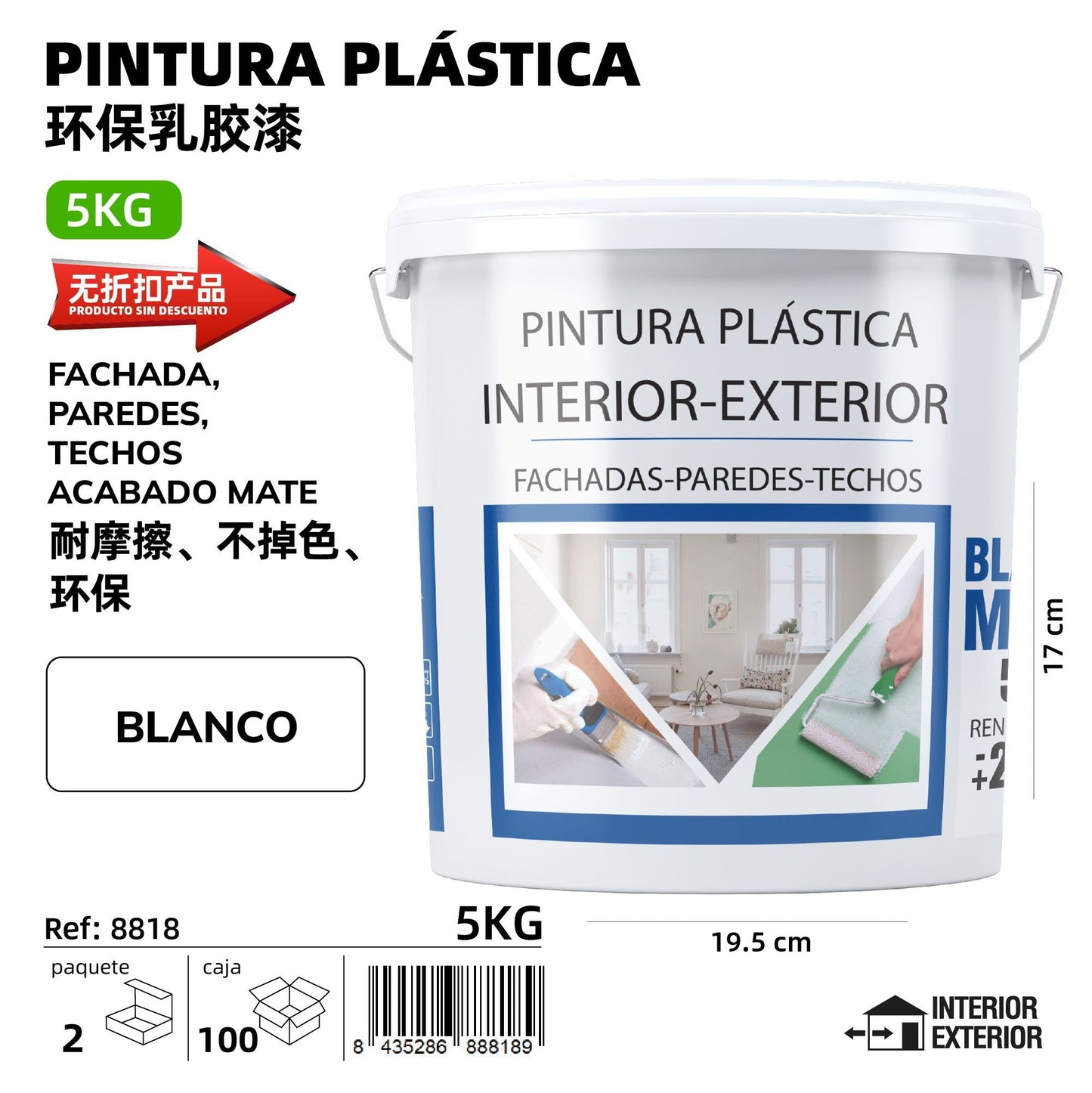 PINTURA BLANCA MATE 3.5L/5