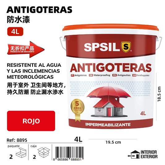 ANTIGOTERAS ROJO 4L