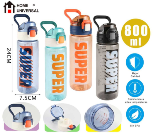 BOTELLA 800ML PLASTICO
