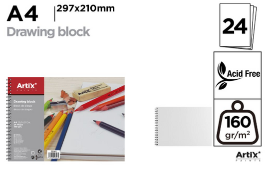 CERVANTES BLOCK DE DIBUJO 24H A4.PB301