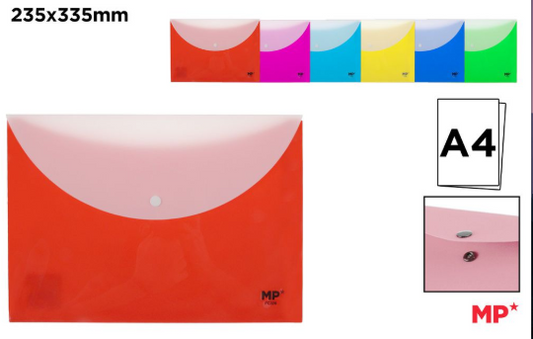 CARPETA SOBRE BOTON BICOLOR **(1UD)** **(COLOR ALEATORIO)**