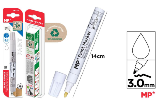 MARCADOR DE PINTURA BLANCO.