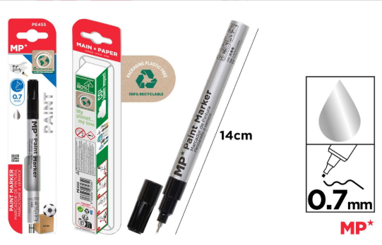 MARCADOR DE PINTURA BLANCO.