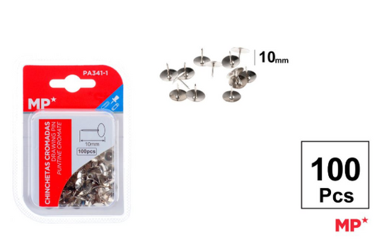 CHINCHETA CROMADA 10 MM 100 UDS.