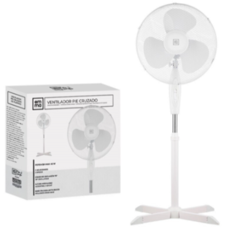 EMMA VENTILADOR PIE CRUZADO BLANCO 43CM 45W GB1