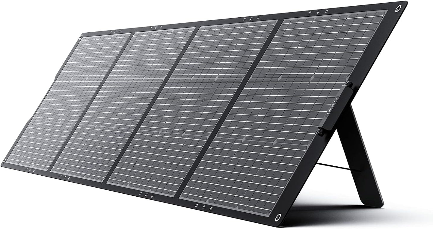 Estación de Carga Growatt, batería portátil, placa solar.